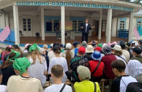 Встретилась с ребятами из лагеря «Дружба» Малоярославецкого района